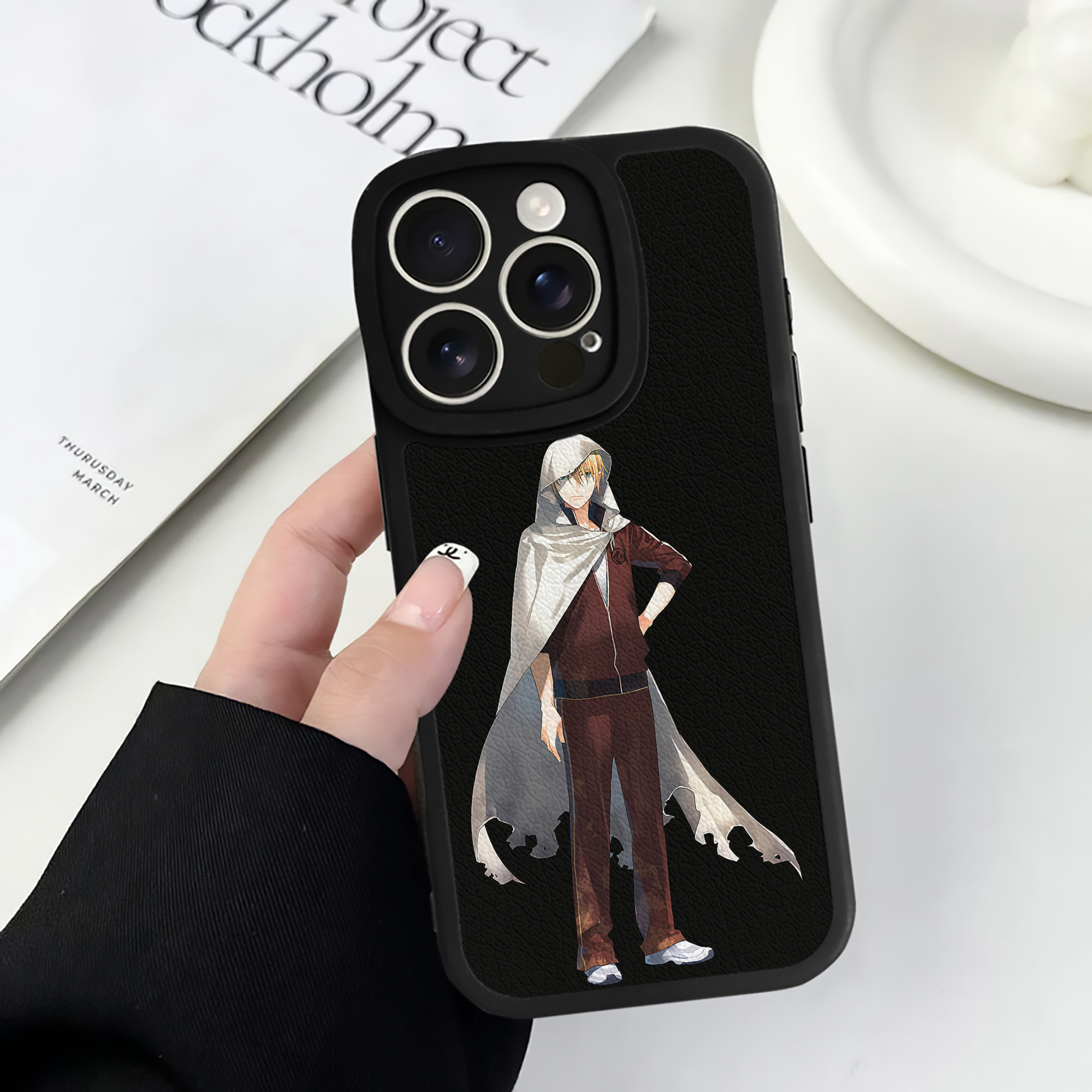 （画像用） 刀剣乱舞 Touken Ranbu 【iPhone 16シリーズ対応】シリコンスマホケース（レザー調） 材質：シリコン